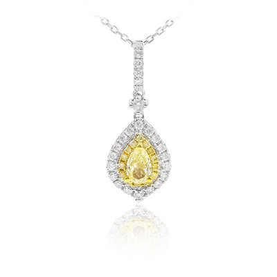 Gouden halsketting met een gele SI1 diamant (CIRARI)