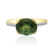 Gouden ring met een Groene Apatiet (Tenner Diniz)
