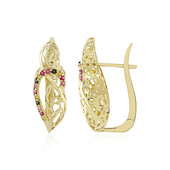 Gouden oorbellen met roze toermalijnen (Ornaments by de Melo)