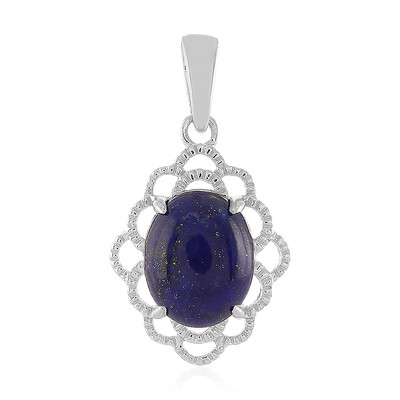 Zilveren hanger met een lapis lazuli