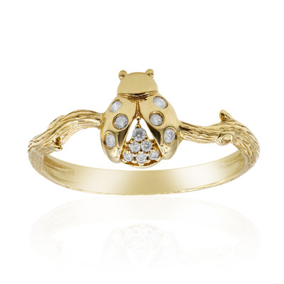 Gouden ring met I1 (H) Diamanten (Smithsonian)