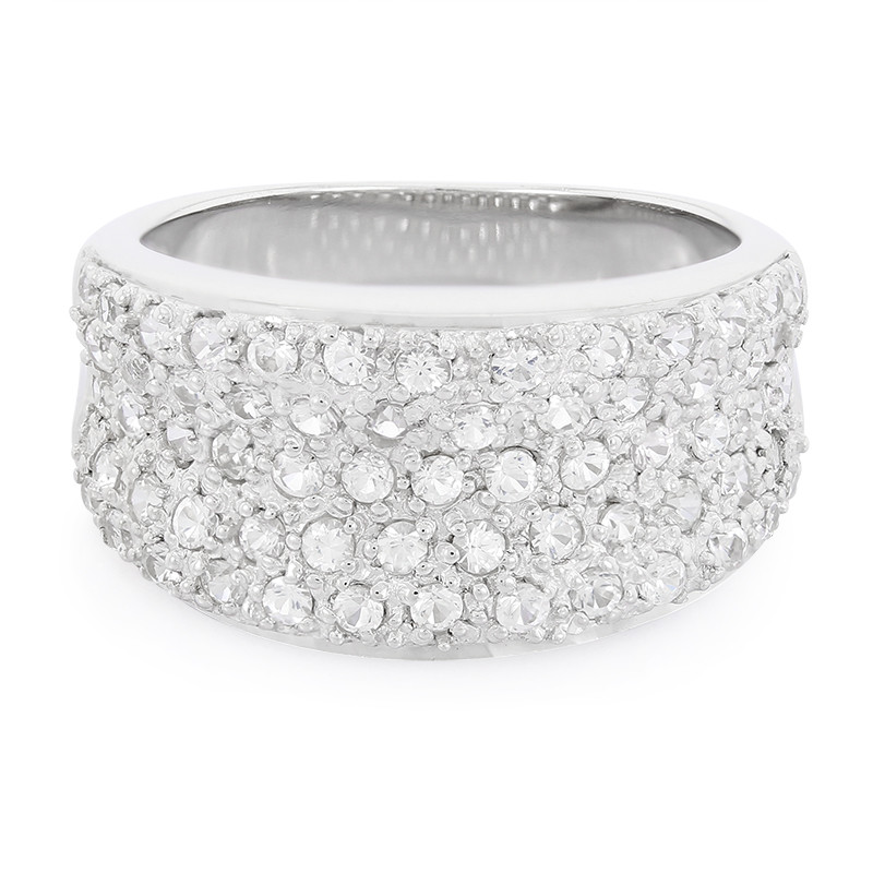 Concentratie Infrarood Ben depressief Zilveren ring met witte saffieren-7204LD | Juwelo sieraden