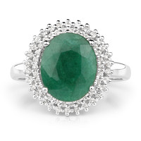 Zilveren ring met een Smaragdkleurige Beril