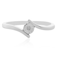 Zilveren ring met een I2 (H) Diamant