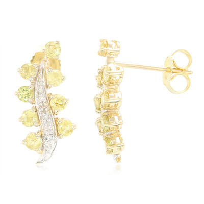 Gouden oorbellen met Sfeenkristallen