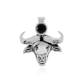 Zilveren hanger met een zwarte onyx