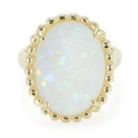 Gouden ring met een Coober Pedy opaal