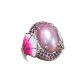 Zilveren ring met een Mabe parel (Dallas Prince Designs)