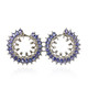 Zilveren oorbellen met tanzanieten (Dallas Prince Designs)