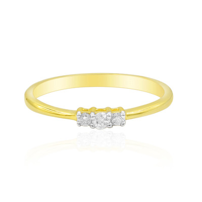 Gouden ring met een PK (I) Diamant