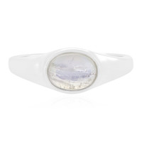 Zilveren ring met een regenboog maansteen