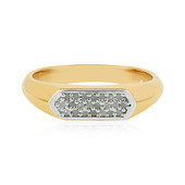 Zilveren ring met PK (J) Diamanten