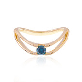 Gouden ring met een blauwe SI2 diamant (de Melo)