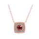 Zilveren halsketting met een roze zirkoon (Dallas Prince Designs)