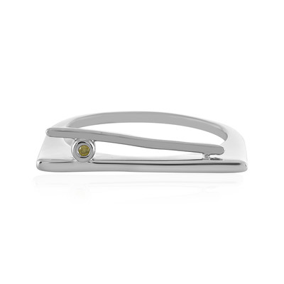 Zilveren ring met een I3 Gele Diamant (MONOSONO COLLECTION)