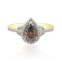 Gouden ring met een SI1 Argyle Cognac Diamant (Mark Tremonti)