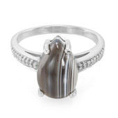 Zilveren ring met een Botswana agaat