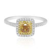 Gouden ring met een Oranje SI Diamant (CIRARI)