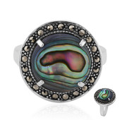 Zilveren ring met een Abalone schelp
