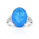 Zilveren ring met een Azuurblauwe kwarts