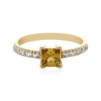 Gouden ring met een Gele Zirkoon (Adela Gold)