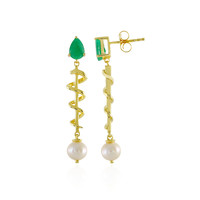 Zilveren oorbellen met Socoto smaragden