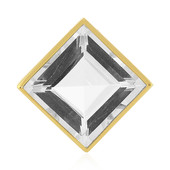 Zilveren hanger met een witte kwarts (MONOSONO COLLECTION)
