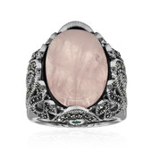 Zilveren ring met een rozen kwarts (Annette classic)