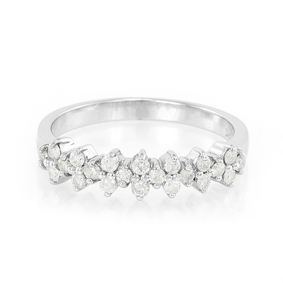 Zilveren ring met diamanten