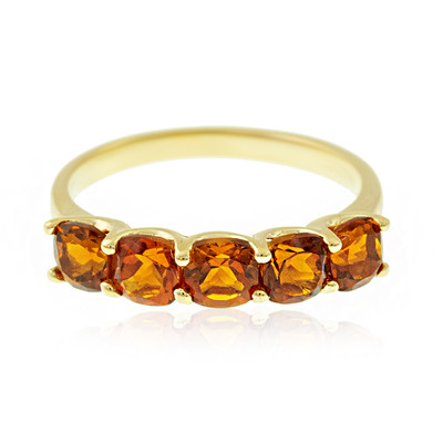 Gouden ring met Madeira citrienstenen