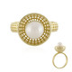 Gouden ring met een Witte zoetwater kweekparel (Ornaments by de Melo)