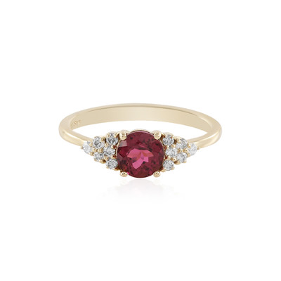 Gouden ring met een roze toermalijn (AMAYANI)