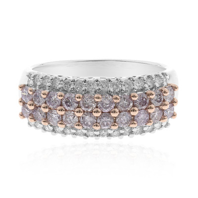 Gouden ring met roze SI diamanten (CIRARI)