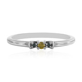 Zilveren ring met een I3 Gele Diamant