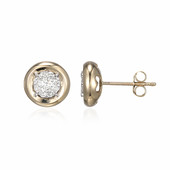 Gouden oorbellen met I1 (I) Diamanten