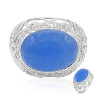 Zilveren ring met een Blauwe Jadeiet