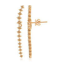 Gouden oorbellen met SI1 Argyle Rose De France Diamanten