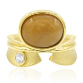 Zilveren ring met een Gouden Jedeiet (Annette)