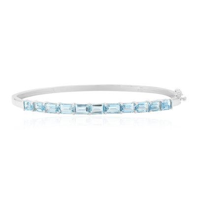 Zilveren armband met hemel-blauwe topaasstenen