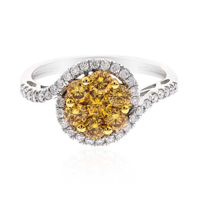 Gouden ring met een SI1 Oranje Diamant (CIRARI)