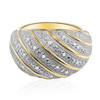 Zilveren ring met I3 (I) Diamanten