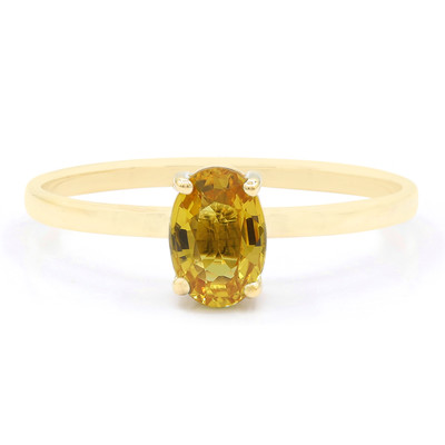 Gouden ring met een gele saffier