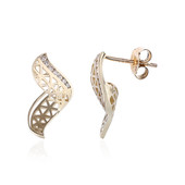 Gouden oorbellen met I2 (I) Diamanten (Ornaments by de Melo)