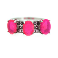 Zilveren ring met Roze Ethopische Opalen