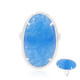 Zilveren ring met een Blauwe Jade