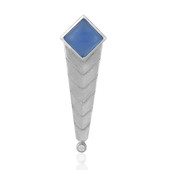 Zilveren hanger met een Blauwe chalcedoon (MONOSONO COLLECTION)