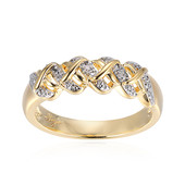 Messingen ring met een I3 (I) Diamant (Juwelo Style)