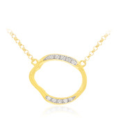 Zilveren halsketting met I1 (G) Diamanten (Annette)