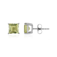 Zilveren oorbellen met Ouro Verde kwartskristallen