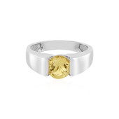 Zilveren ring met een gouden beril